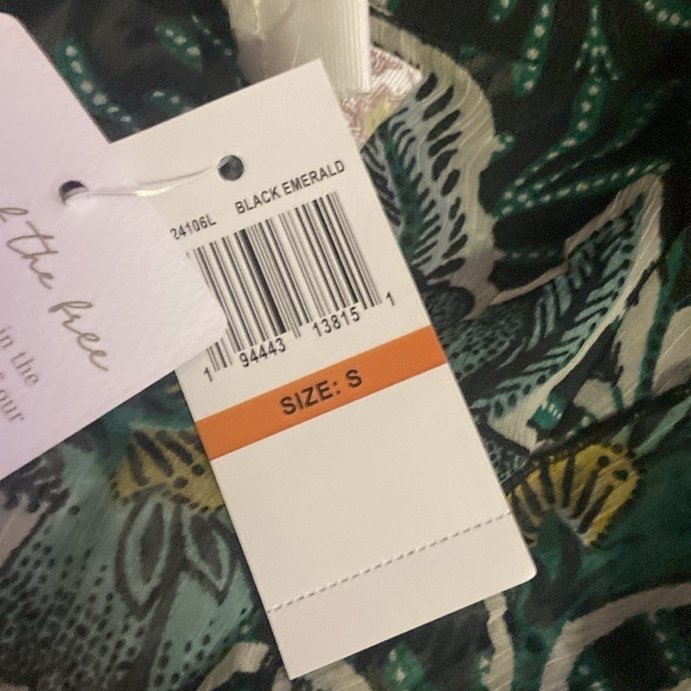 NWT Band of the Free Bonnie Emerald Black Floral Boho Gypsy Bodysuit Size Small - Picture 7 of 12